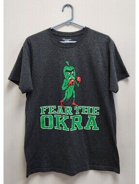 Champion Delta State University Fear The Okra T-Shirt Men's Medium Gray DSU